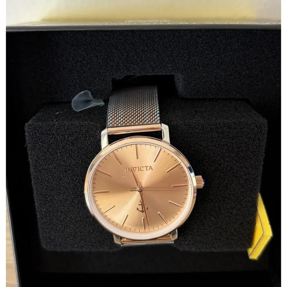 Invicta Lady 38 mm‎ Stainless Steel Rose Gold + Steel Rose Gold Dial Pc21 Quartz